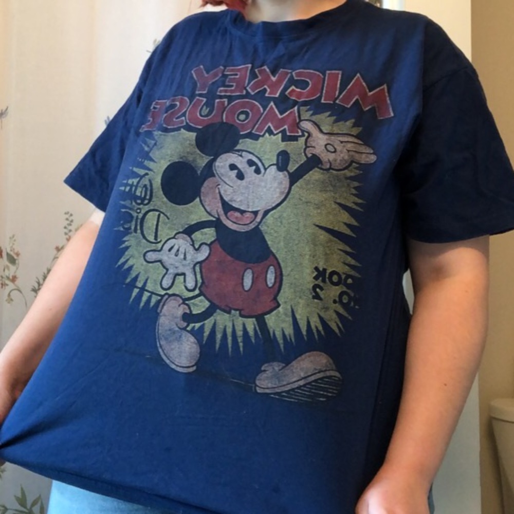 vintage blue mickey mouse disney t-shirt